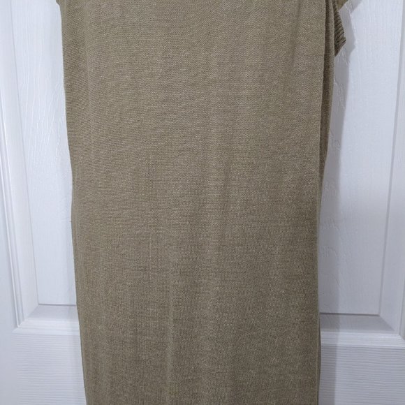 Brochu Walker RARE Layered Linen Tan Sleeveless Sweater Maxi Dress - size S - Picture 3 of 15